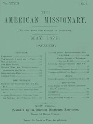 [Gutenberg 53966] • The American Missionary — Volume 33, No. 05, May, 1879